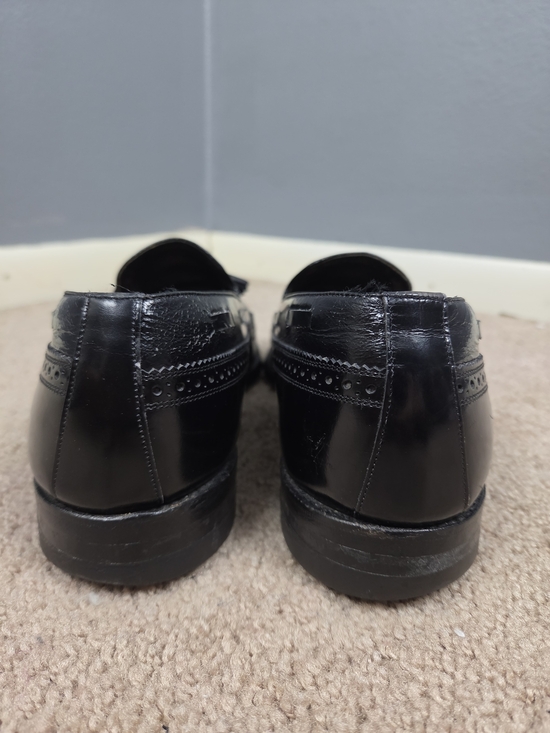 Men\'s Black Leather Tassel Loafers main image 9